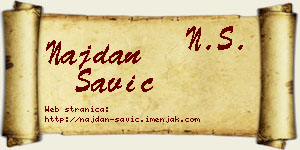 Najdan Savić vizit kartica